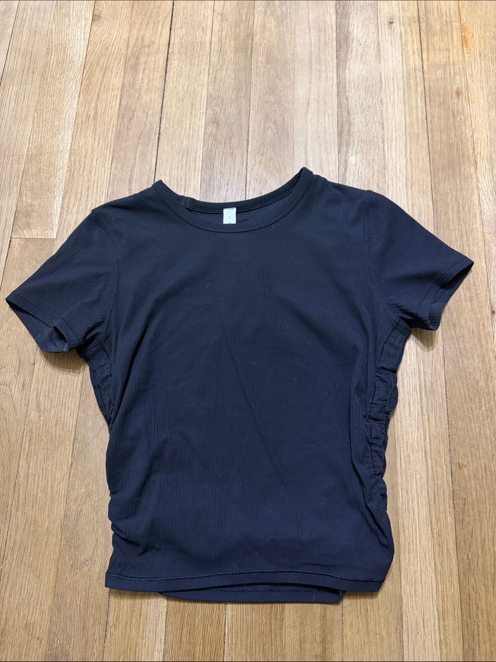 Lululemon Classic Black Short Sleeve Ribbed Tee
